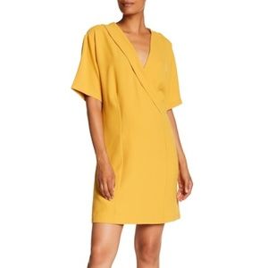 Bobeau Surplice Faux Wrap Shift Dress